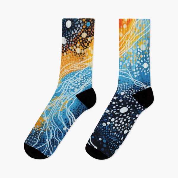 Item preview, Aboriginal Inspired Dot Art - Abstract Lava In Ice designed and sold by GrinGalore.