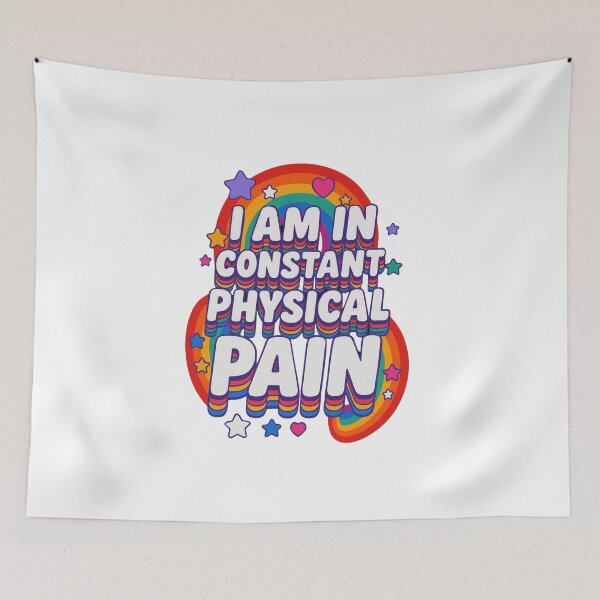 Item preview, I Am in Constant Physical Pain – Funny Retro Rainbow Typography Design designed and sold by Maryna_Reine.