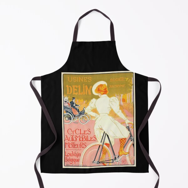 Item preview, Vintage Art Nouveau Poster | 1898 Usines Delin | Antique Cycling & Automobile Art Print | Louvain Belgium Wall Decor designed and sold by artofuniverse.