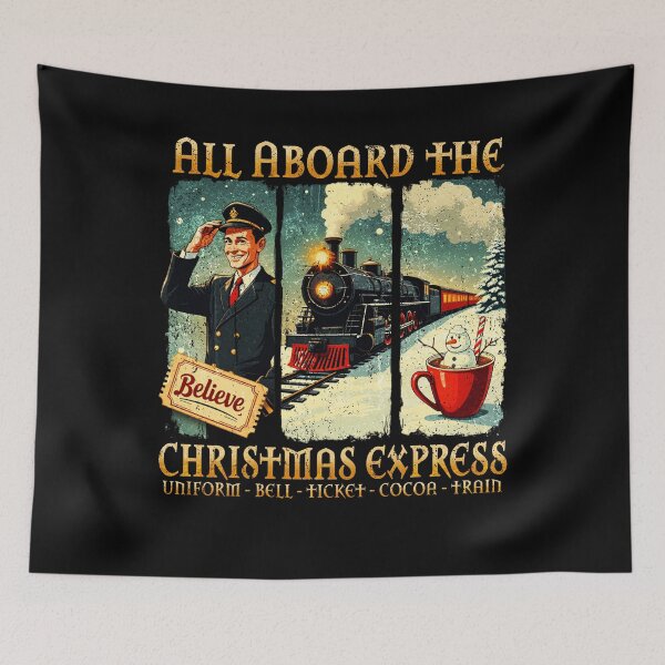 Item preview, All Aboard Polar Express Christmas North Pole Xmas Santa designed and sold by Patchina.