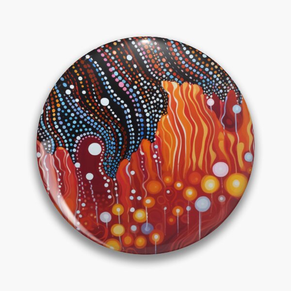 Item preview, Aboriginal Inspired Dot Art - With Lava and Magma designed and sold by GrinGalore.