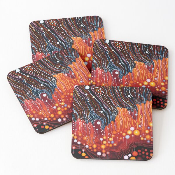 Item preview, Aboriginal Inspired Dot Art - With Lava and Magma designed and sold by GrinGalore.