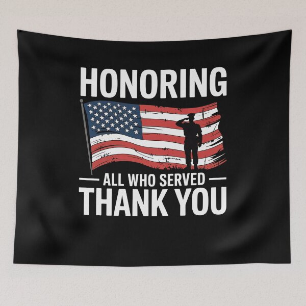 Item preview, Honoring All Who Served Thank You Veterans Day designed and sold by Mateusz Majcherek.