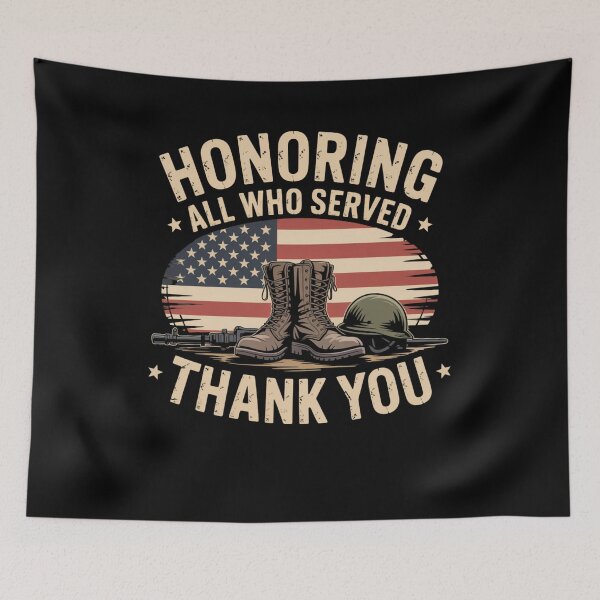 Item preview, Honoring All Who Served Thank You Veterans Day designed and sold by Mateusz Majcherek.