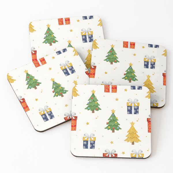 Item preview, CHRISTMAS PATTERN WITH PRESENTS AND TREES designed and sold by infinitearte.