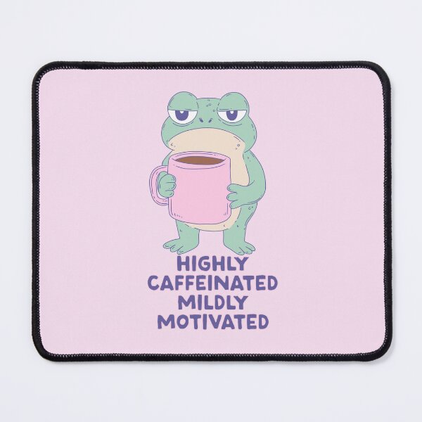 Item preview, Highly Caffeinated Frog – Funny Coffee Lover designed and sold by Jess.a.creates.