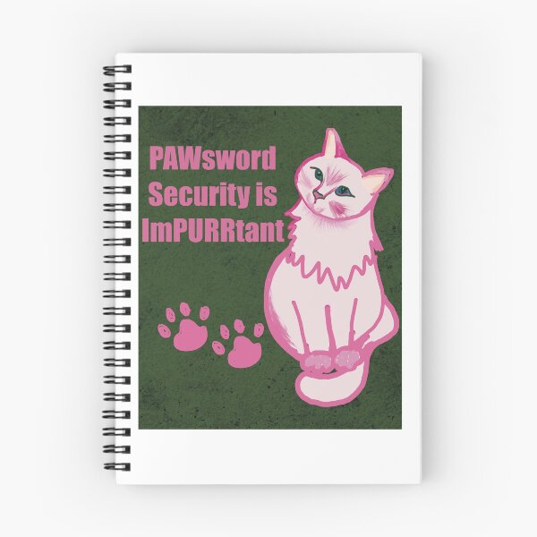 Item preview, Cybersecurity password security is important cat and pawsword impurrtants designed and sold by empressbat merch.