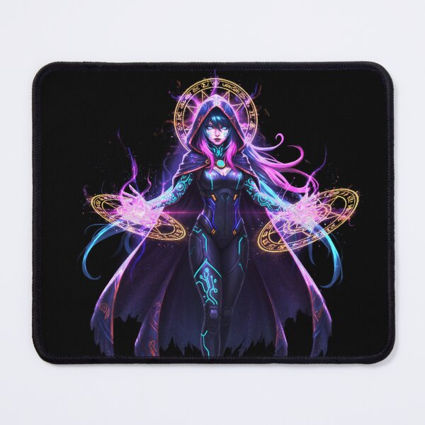 Item preview, Neon Witch: The Cyberpunk Enchantress designed and sold by JadesaShop.