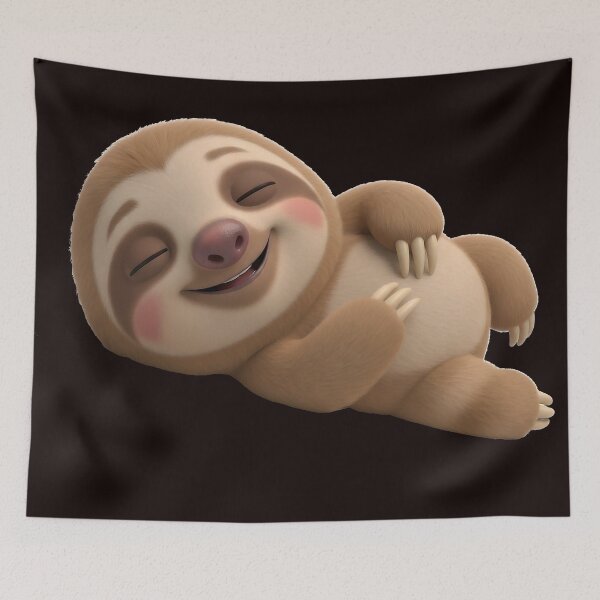 Item preview, Fluffy Reclining Sloth designed and sold by Majorprint.