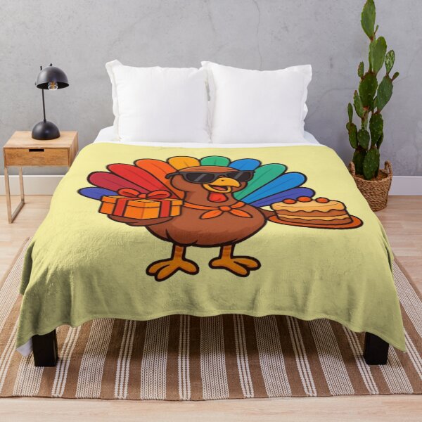 Item preview, Festive Turkey with Cake and Gift – Thanksgiving Joy designed and sold by annenambiro.