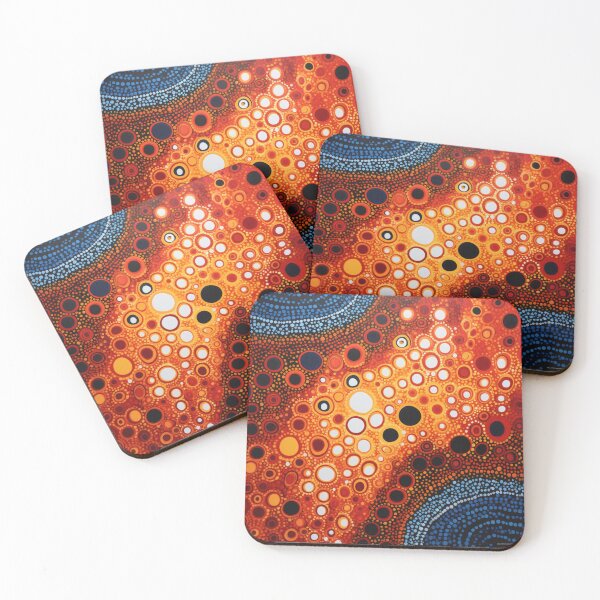 Item preview, Aboriginal Inspired Dot Art - Underwater Lava Hub designed and sold by GrinGalore.
