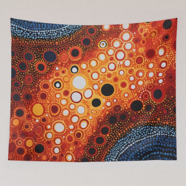 Item preview, Aboriginal Inspired Dot Art - Underwater Lava Hub designed and sold by GrinGalore.