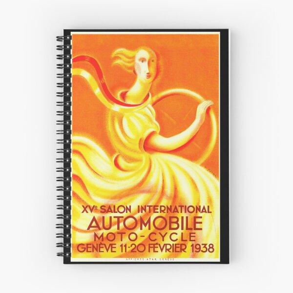 Item preview, Vintage Art Deco Poster | 1938 Geneva Auto & Motorcycle Salon | Bold Colors Geometric Elegance | Classic Automotive Art designed and sold by artofuniverse.