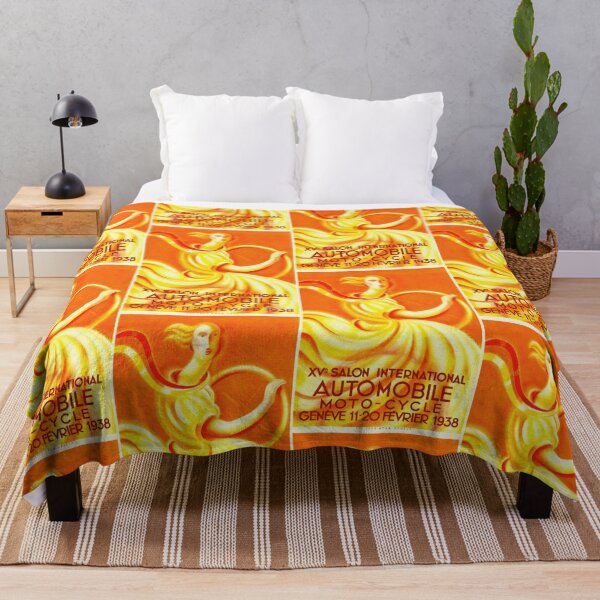 Item preview, Vintage Art Deco Poster | 1938 Geneva Auto & Motorcycle Salon | Bold Colors Geometric Elegance | Classic Automotive Art designed and sold by artofuniverse.