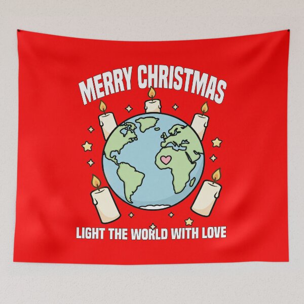 Item preview, MERRY CHRISTMAS - LIGHT THE WORLD WITH LOVE designed and sold by KEF Custom.