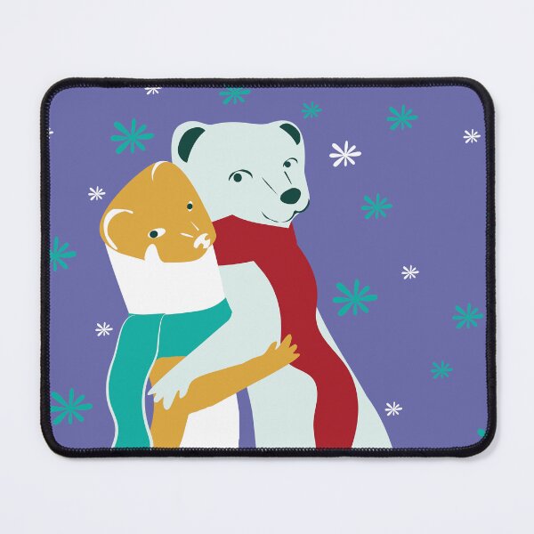 Item preview, Mustelid Christmas Weasel Hugs Peri and Gold designed and sold by belettelepink.