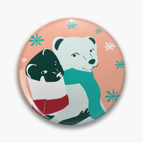 Item preview, Mustelid Christmas Weasel Hugs Salmon #2 designed and sold by belettelepink.