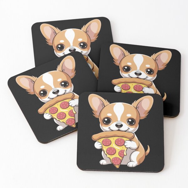 Item preview, Cute French Bulldog dog Enjoying a Slice of Pizza designed and sold by BlackStars3Neon.