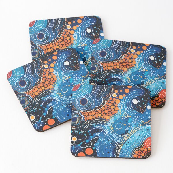 Item preview, Aboriginal Inspired Dot Art - Deep Ocean Lava Origin designed and sold by GrinGalore.