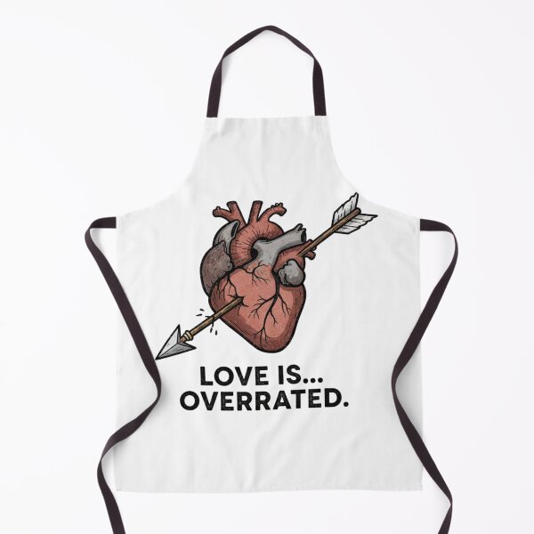 Item preview, "Love Is Overrated" Broken Heart T-Shirt – Edgy Anti-Valentine Graphic Tee for Men & Women designed and sold by KJKwasniak.