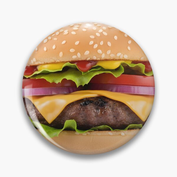 Item preview, Close-up of a cheeseburger on a sesame seed bun designed and sold by nesgalina.