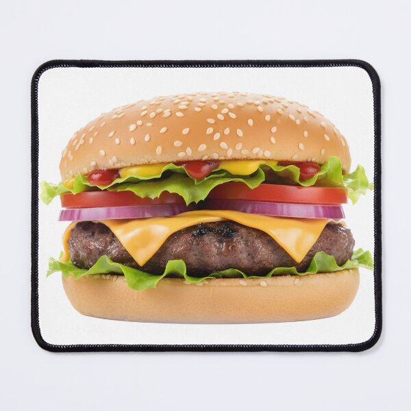 Item preview, Close-up of a cheeseburger on a sesame seed bun designed and sold by nesgalina.