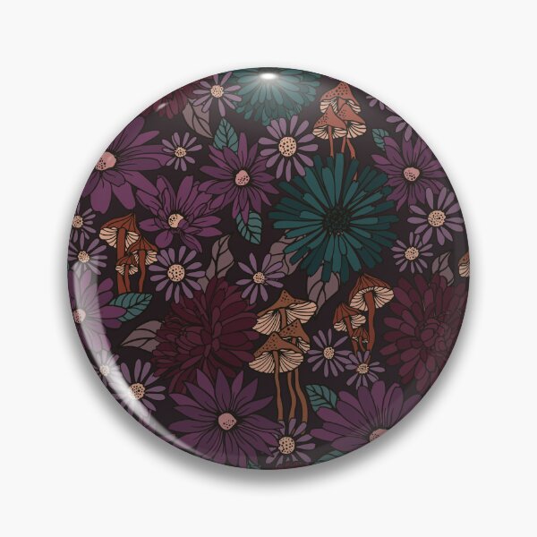 Item preview, Moody Dark Cottagecore Flowers and Mushrooms designed and sold by EarthFaeryDSGN.