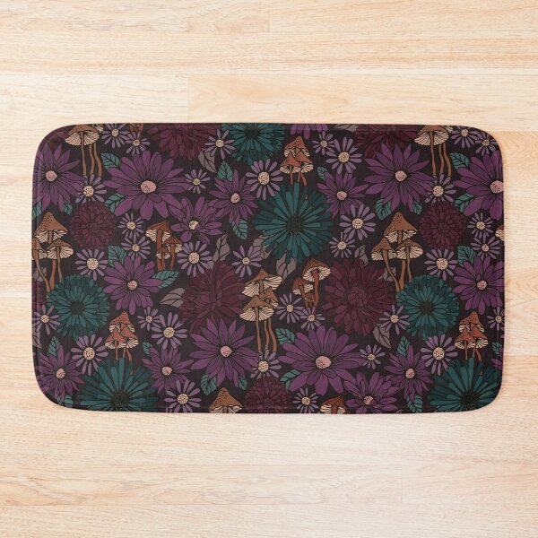 Item preview, Moody Dark Cottagecore Flowers and Mushrooms designed and sold by EarthFaeryDSGN.
