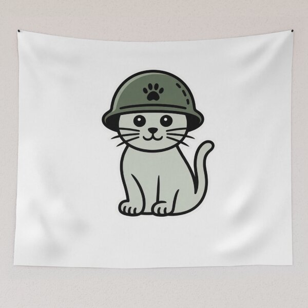 Item preview, military cat designed and sold by Mateusz Majcherek.