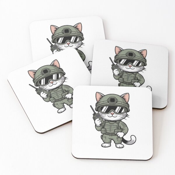 Item preview, military cat designed and sold by Mateusz Majcherek.