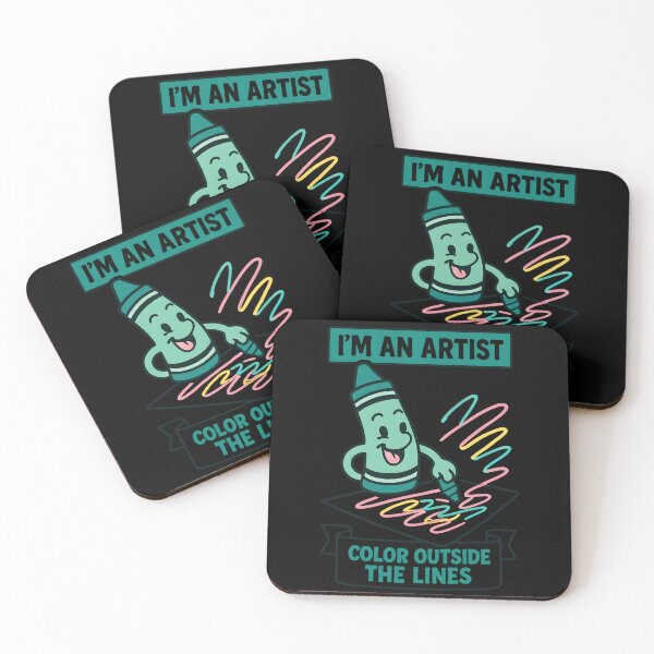 Item preview, I’m an Artist Color Outside the Lines Funny Art Pun Design designed and sold by TeeTimeTreasure.