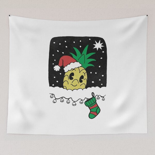Item preview, Christmas Pineapple in Santa Hat designed and sold by MonkiFlipp.