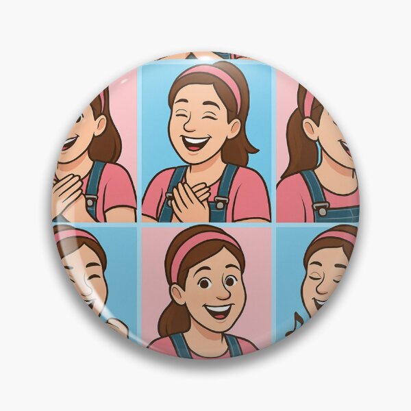 Item preview, Cheerful teacher cartoon spreading joyful learning designed and sold by The Silly Goose Studio.