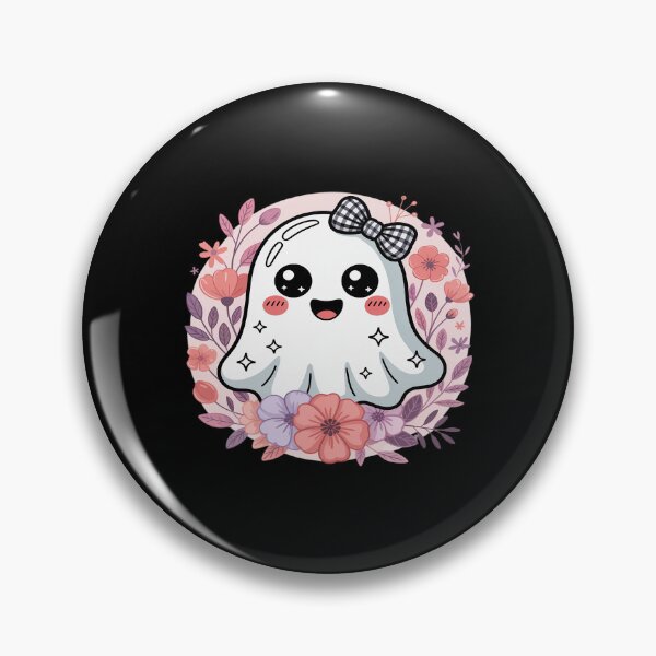 Item preview, Cute Girly Ghost Blowing Bubble Floral Pink Ghost Halloween designed and sold by PeteHomenick.