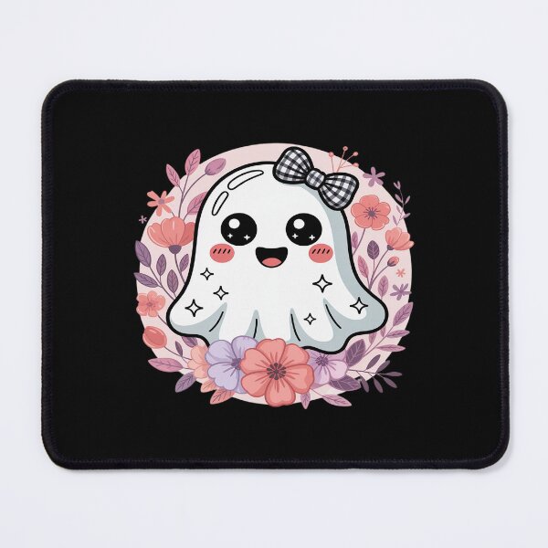 Item preview, Cute Girly Ghost Blowing Bubble Floral Pink Ghost Halloween designed and sold by PeteHomenick.