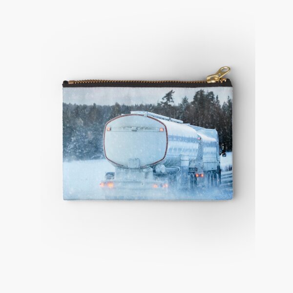 Item preview, Snowy Fuel Tanker Truck on Winter Highway designed and sold by Taina Sohlman.
