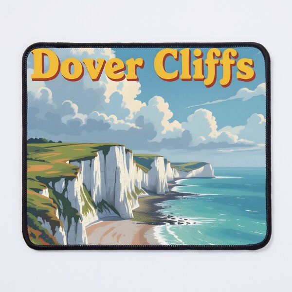 Item preview, White Cliffs of Dover, Kent: Vintage-Style Painterly Travel Poster designed and sold by LSVart.