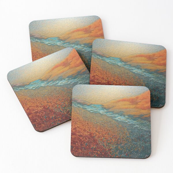 Item preview, Aboriginal Inspired Dot Art - Autumn Field with a Stream designed and sold by GrinGalore.
