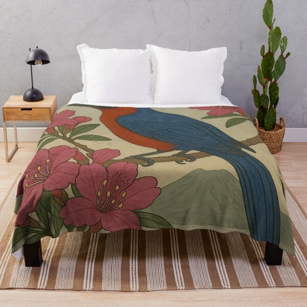 Item preview, Ukiyo-e Style Amami Jay ( RURIKAKESU ) designed and sold by Nature Oracle Ukiyo.
