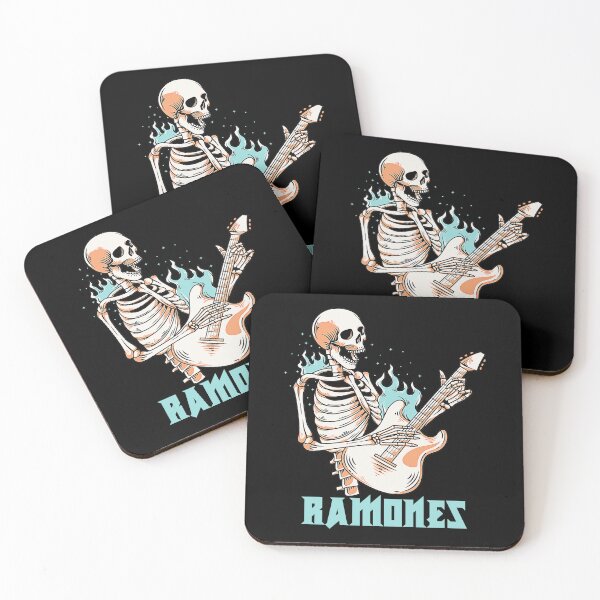 Item preview, Skull Playing Guitar Ramones designed and sold by Haikyuu269.