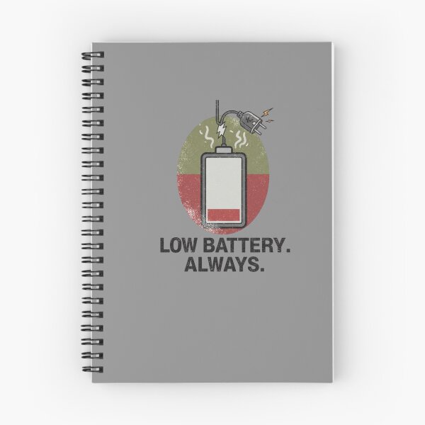 Item preview, "Low Battery. Always." T-Shirt – Funny Relatable Graphic Tee for Tired Souls and Everyday Strugglers designed and sold by KJKwasniak.