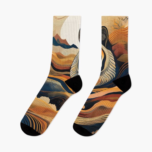 Item preview, Ethereal Tiger in Flowing Mountains – Abstract Wildlife Art designed and sold by MDKey DESIGN.