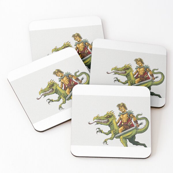 Item preview, Raptor Rider Barbarian hand drawn illustration fantasy art designed and sold by Vintage Designs +.