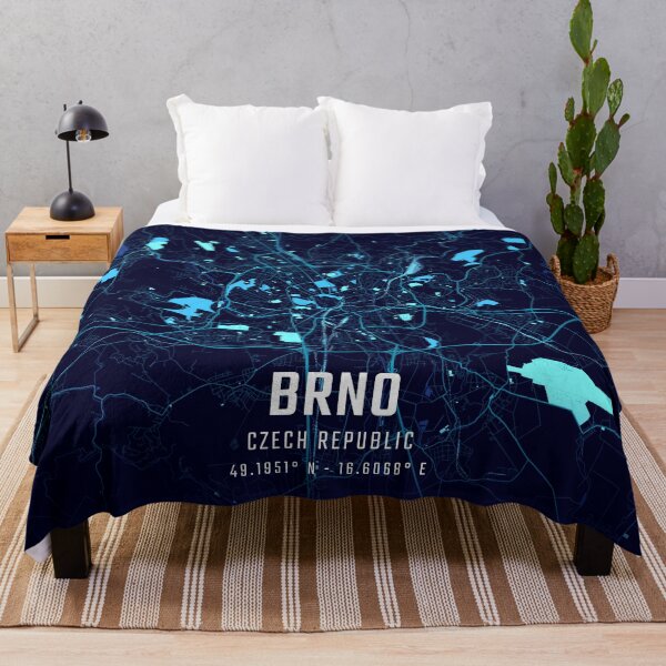 Item preview, Brno Midnight City Map designed and sold by HomeLivingCo.