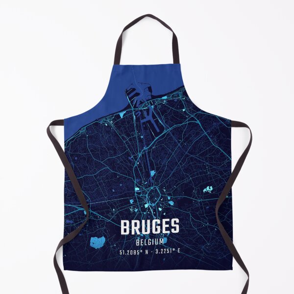 Item preview, Bruges Midnight City Map designed and sold by HomeLivingCo.