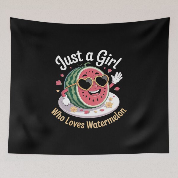 Item preview, Cute Just A Girl Who Loves Watermelons Colorful Fruit designed and sold by PeteHomenick.