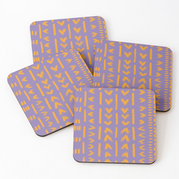 Item preview, Paths Of Sun Mudcloth African Pattern In Decadent Purple designed and sold by CanvasTrails.