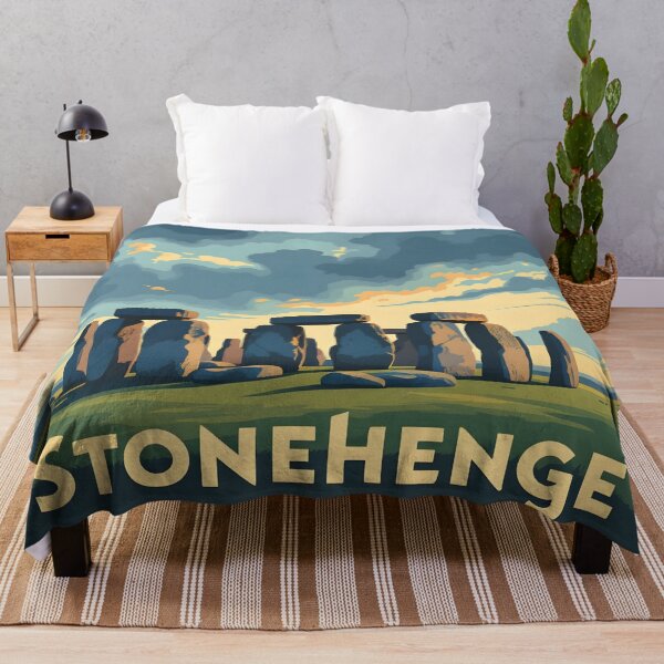 Item preview, Stonehenge, Wiltshire: Vintage-Style Painterly Travel Poster designed and sold by LSVart.