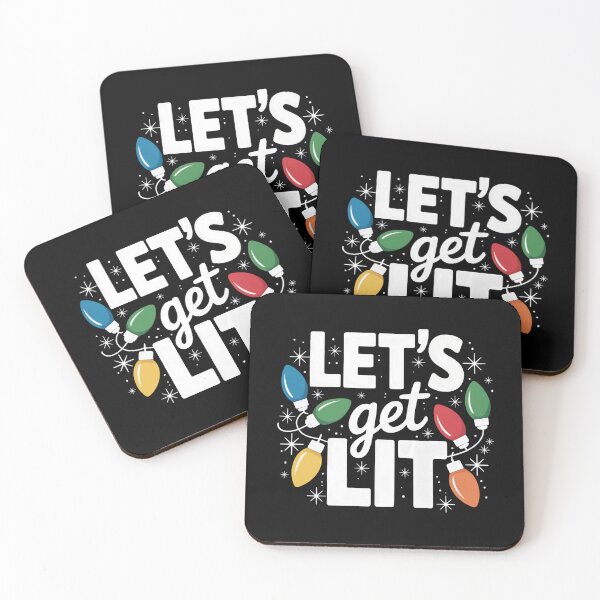 Item preview, Let’s Get Lit Funny Christmas Lights Party Design designed and sold by FreshVibe Prints.