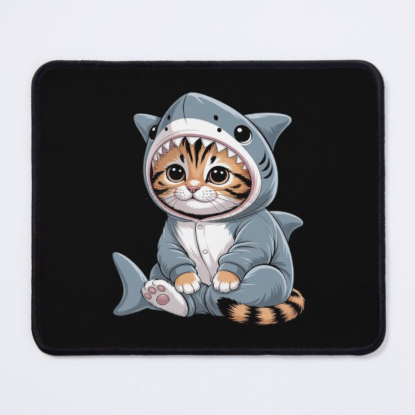 Item preview, Cute Kitten in a Shark Costume Kitty My Cat is a Shark designed and sold by PeteHomenick.